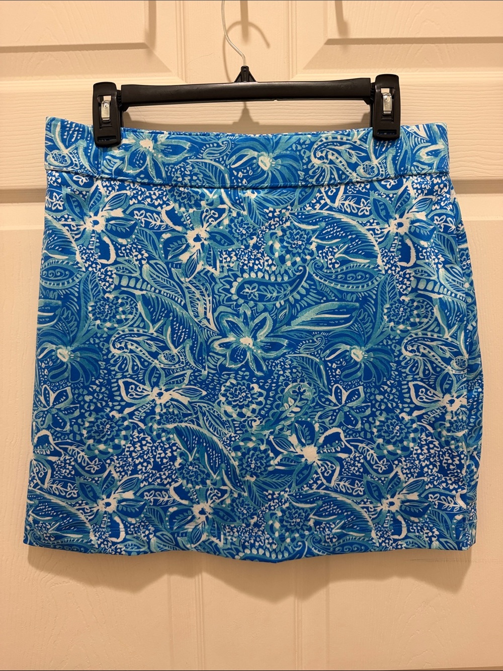 Stella Parker Blue Floral Active Sport Skort Medium